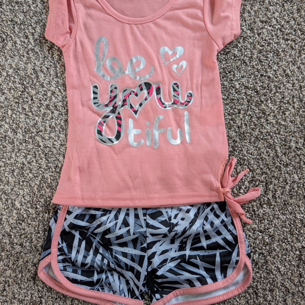Pink and Black Kids Pajamas Set